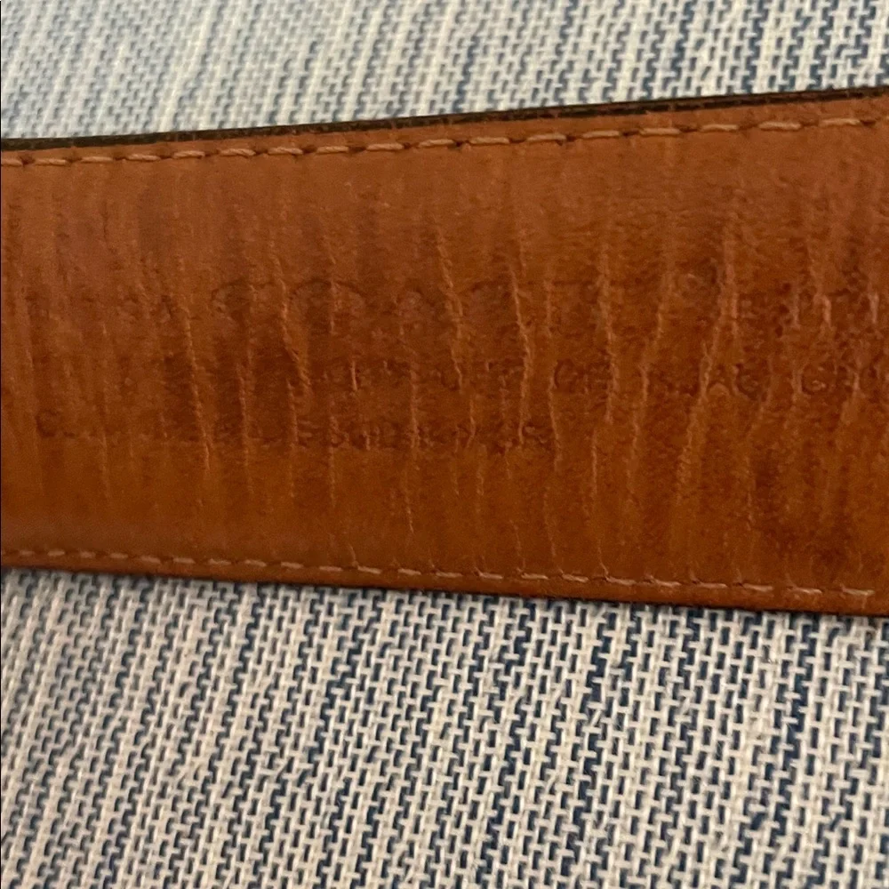 Vintage Coach Glove Tanned Cowhide Belt Solid Brass -- Size 40